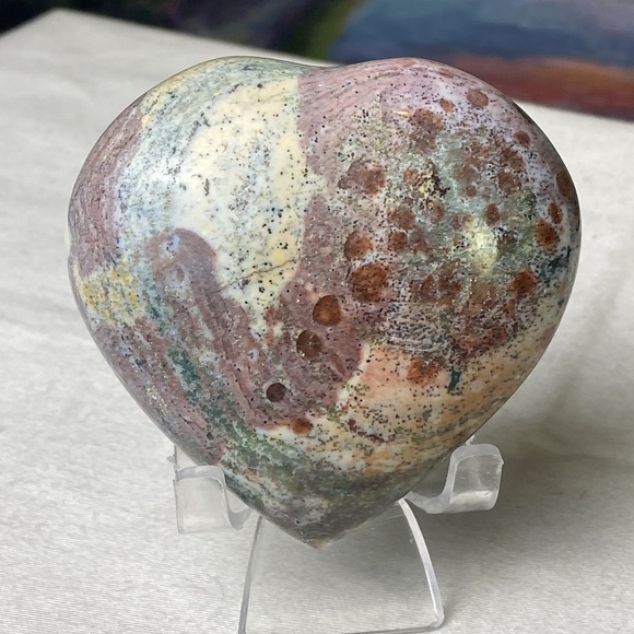 Ocean Jasper Heart - Picture 1 of 5